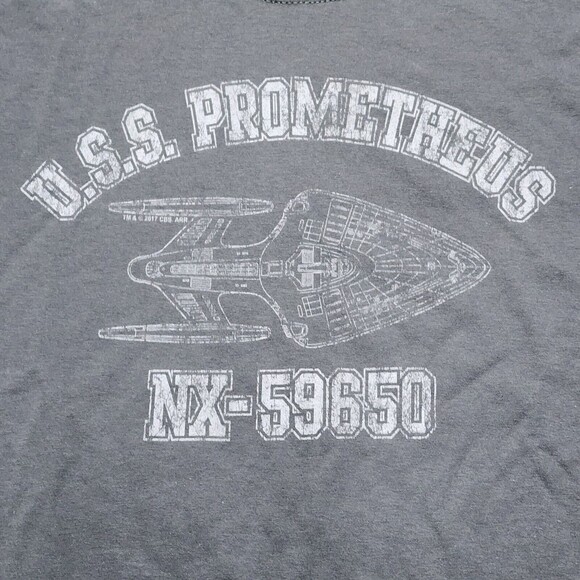 Star Trek USS Prometheus Men's Gray T-Shirt Size Large - Picture 3 of 7